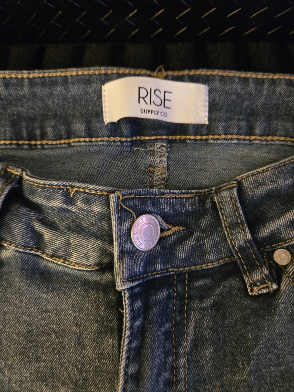 RISE Low Rise Flared Bell Bottom Denim Jeans Medium Wash Juniors Size 7 NWOT